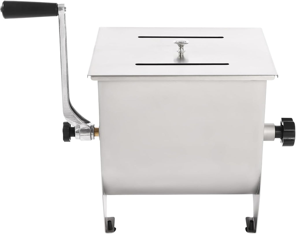 Meat Mixer Machine 20 lbs Commercial Manual Meat Mixers 201 Stainless Steel Meat Grinder Sausage Mixer Machine Meat Processing Equipment Ground Beef Hand Mixer with Lid