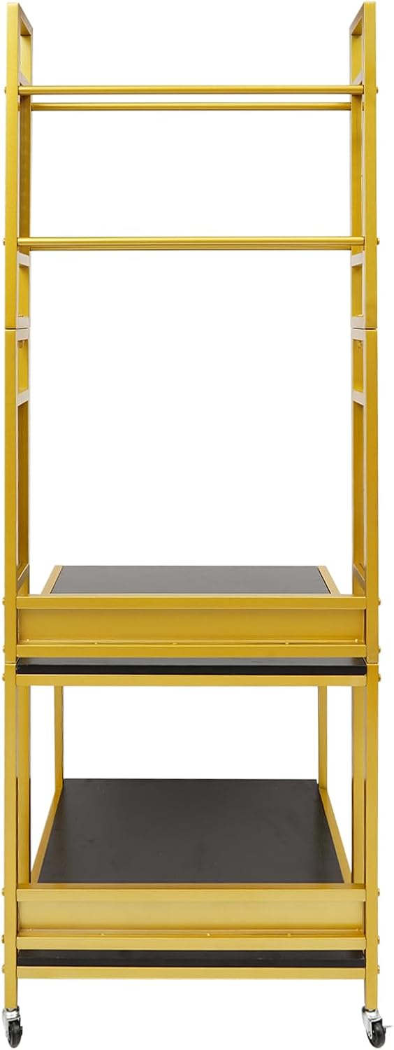 3D Printer Stand with Filament Storage Rack, 2-Tier Heavy Duty Mobile Printer Table with Wheels for Studio Office Storage and Organization