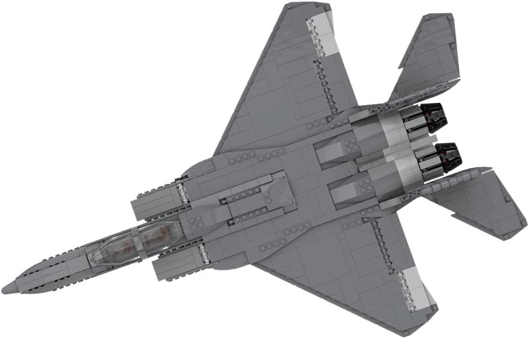 FunXylophy F-15 E Fighter Jet Building Block Set, Strike Eagle Model MOC Building Blocks, Military Airplane Jet Model Collection Gift for Military Enthusiasts(1261PCS)