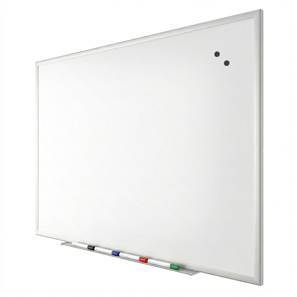 TRU RED Magnetic Steel Dry Erase Board, 5 ft x 3 ft, Black Frame