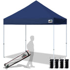 Eurmax USA 10x10ft Pop Up Canopy,Commercial Instant Tent for Outdoor Events,Patented No-Tip Rolling Storage Bag with 4 Sandbags,UV & Water Resistant,Heavy Duty Portable Shelter Gazebo,White