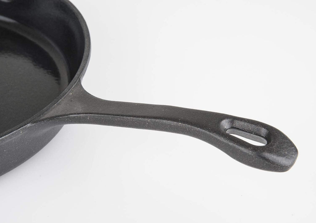 Viking Cast Iron Skillet, 10 Inch Enameled Frying Pan, Kitchen Cookware, Charcoal