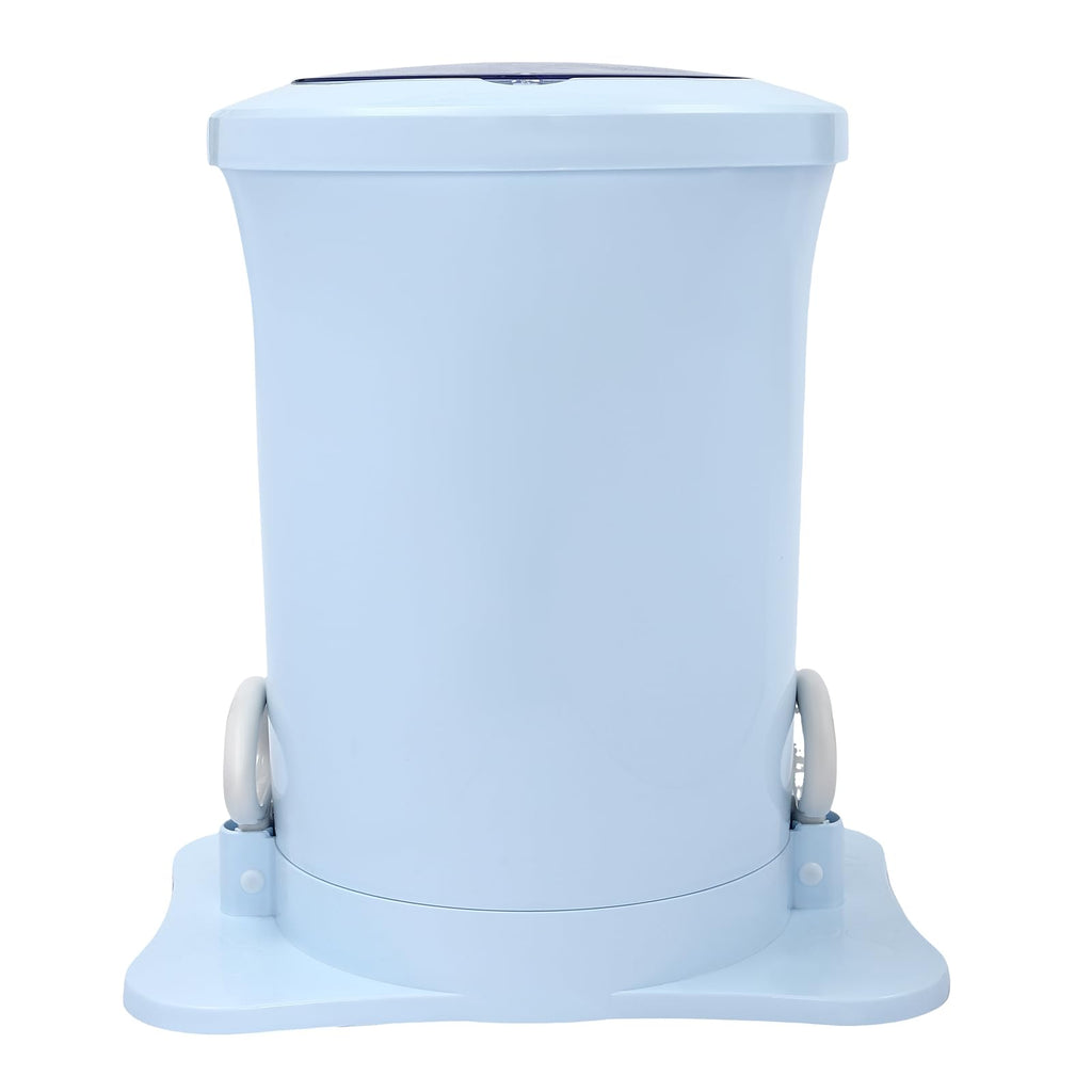 Manual Clothes Dehydrator, 3.17 Gallon Portable Large Capacity Clothes Dryer Spin Dryer Round Manual Clothes Dryer Non Electric Laundry Dryer for RV Camping Traveling Apartment (Electric/Light Green)