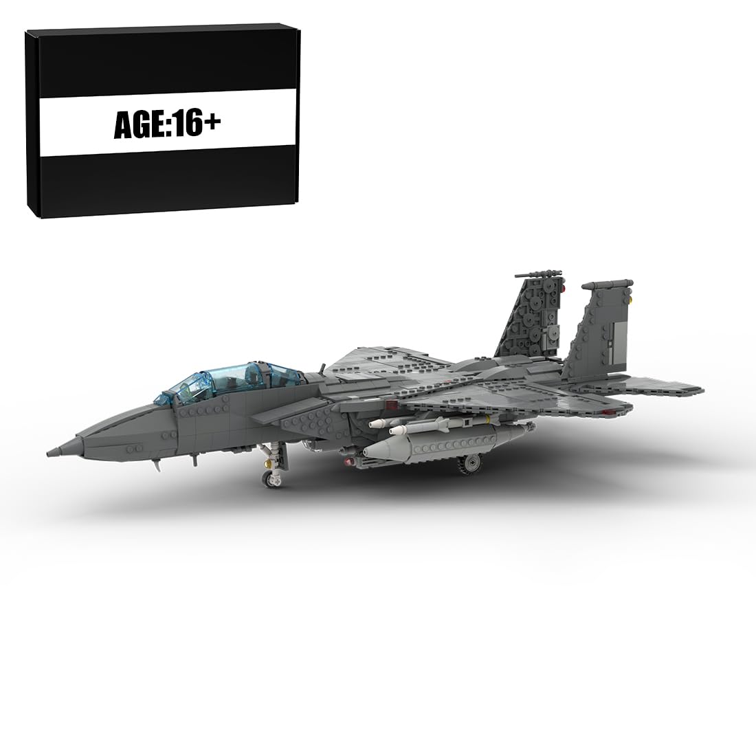 Military Fighter Series Model Block Set, MIRAGE 2000 D Aircraft Model MOC Building Blocks Set, Creative Construction Toy for Adults (1269PCS), AXR3G3R391638P5FCZV6T