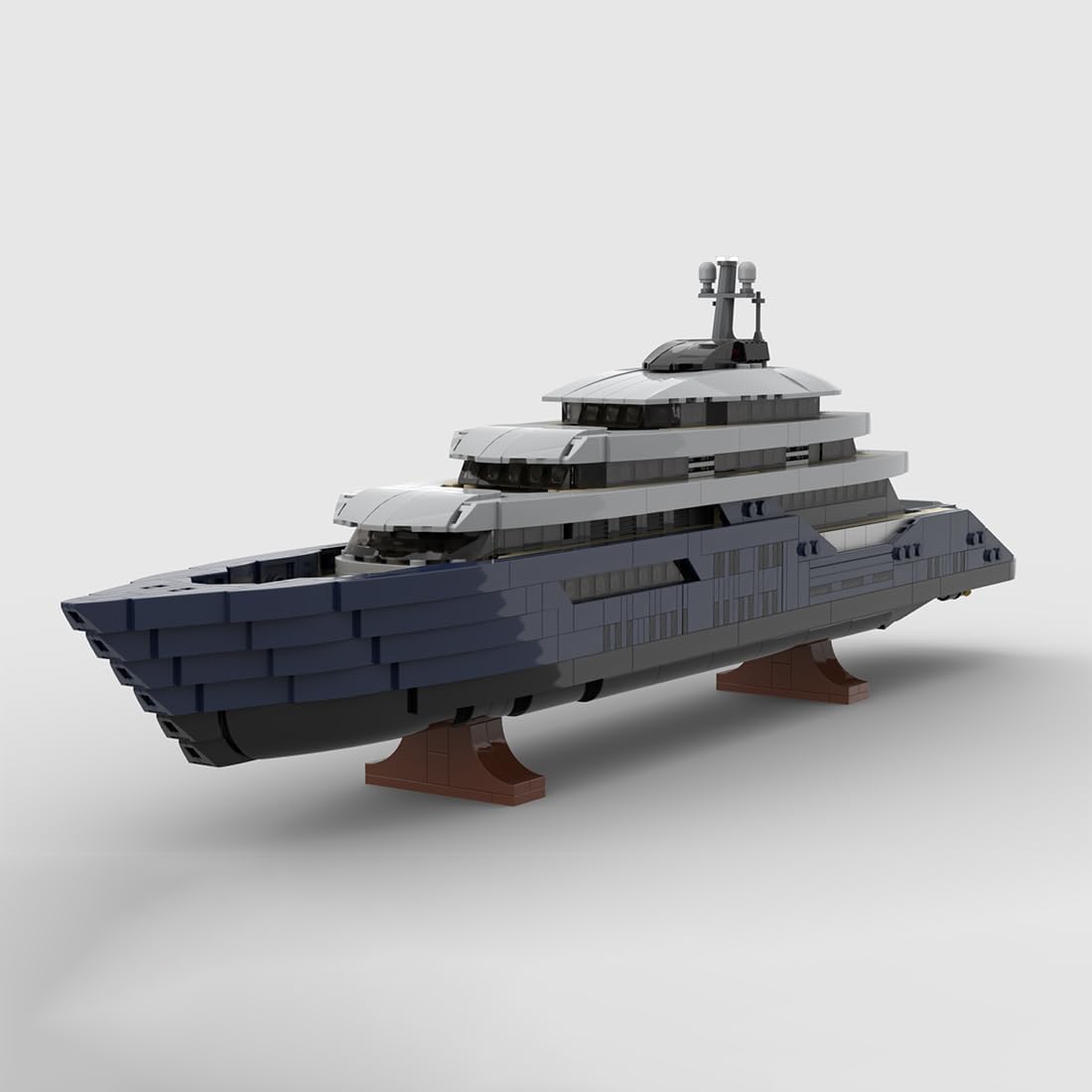 1/200 Yacht Model Building Kit, Mini Ship Series Building Block Set, Creative Interactive Building Toy for Teens and Up (1671PCS+)