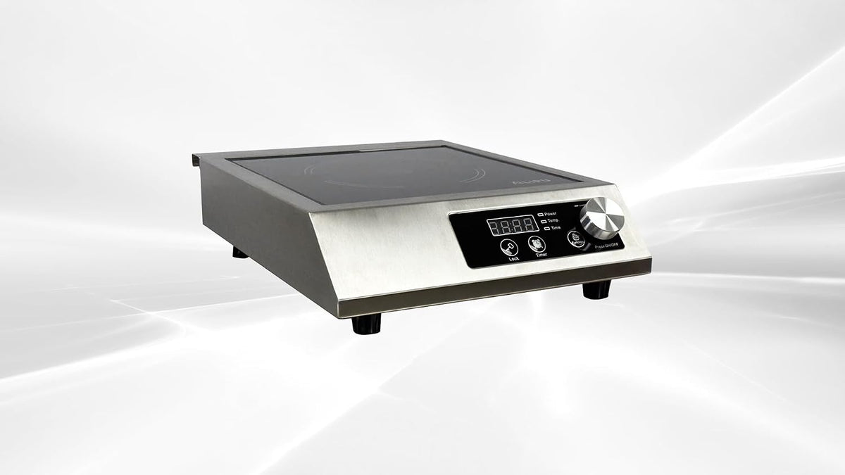 Commercial Induction Cooker, 3500W, 240V, Stainless Steel, Digital Control Panel ETL A80