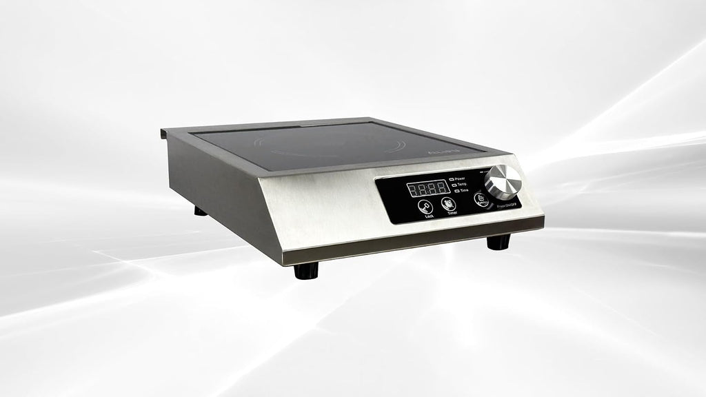 Commercial Induction Cooker, 3500W, 240V, Stainless Steel, Digital Control Panel ETL A80