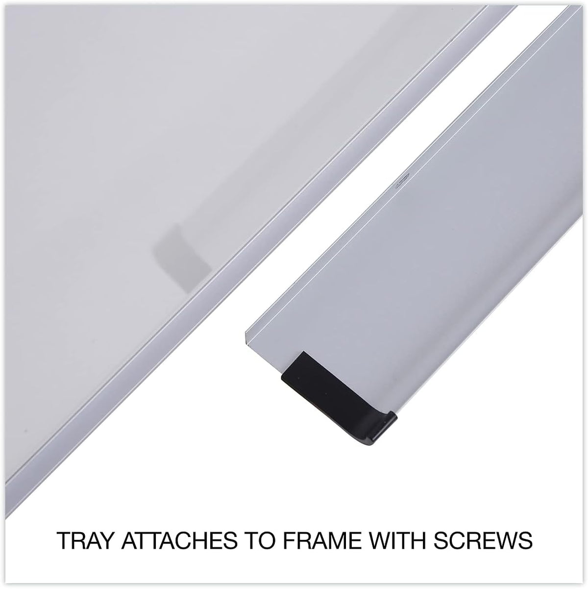 Universal 43725 Dry Erase Board, Melamine, 72 x 48, White, Black/Gray Aluminum/Plastic Frame