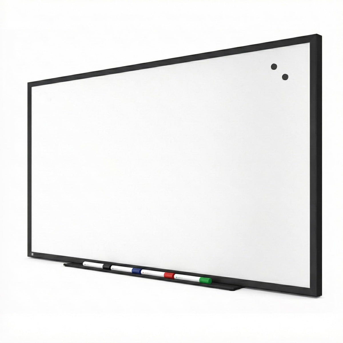 TRU RED Magnetic Steel Dry Erase Board, 5 ft x 3 ft, Black Frame