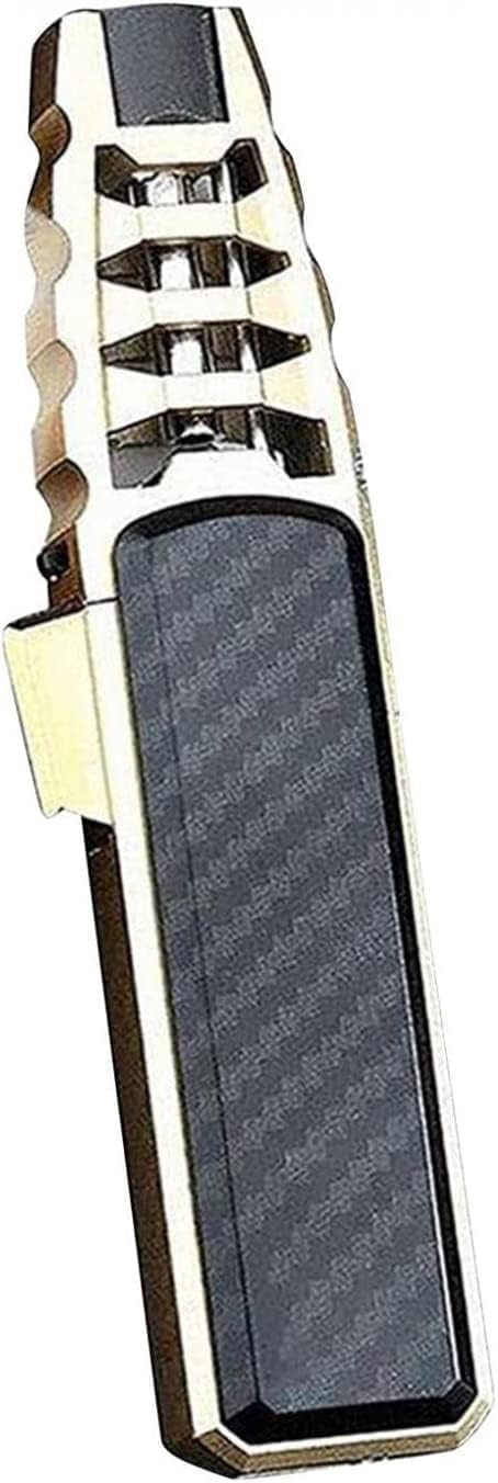 Butane Torch Lighter, Windproof Straight Torch Blue Flame Lighter, Turbine Jet Torch Lighter, Refillable Kitchen Cooking Lighter with Safety Lock for BBQ, Baking(Gas Not Included) (Black+Gold)
