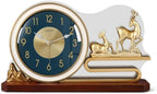 Clock Desk Modern Light Luxury Desk Clock Home Fashion Desktop Decoration Ornaments Living Room Study Double Deer Furnishings Digital Desk Clock