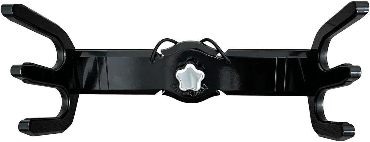 Reborn Pro1 Quick Release Waterski Rack, 2.5" Clamp with Rubber Collars can fit 1 3/4" - 2 1/2" Round Tubes. Polished Or Black Coated Finish,3 Year Warranty.