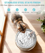PuryFuryo Pet Water Fountain (White)