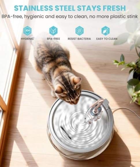 PuryFuryo Pet Water Fountain (White)