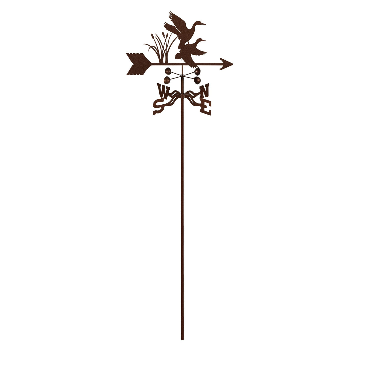 EZ Vane Steel Mallard Ducks Weathervane with Wind Cups — Post Mount