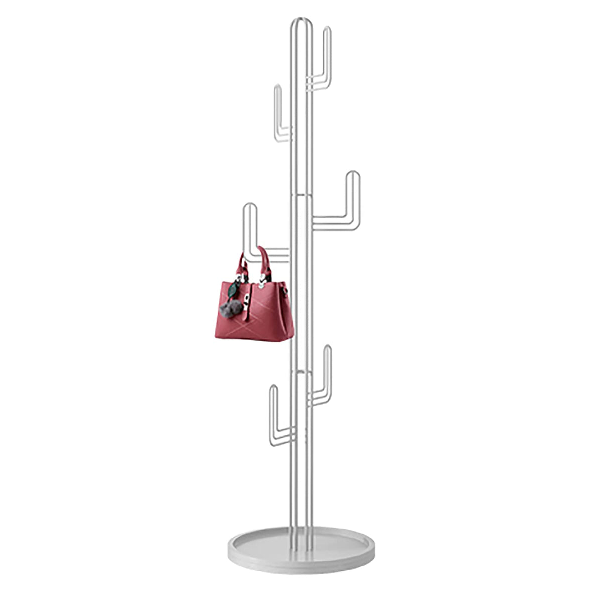 QQXX Premium Coat Rack Freestanding,Creative Cactus Coat Rack Stand with Hooks for Hallway Bedroom Office,Modern Metal Floor Standing Coat Rack for Clothes Hat Bags(15.7 x 70.9 in, Green)