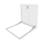 Aluminum Alloy Security Roof Hatch, 90° Hydraulic Escape Vent w/Lockable Egress Window Cover, Heavy-Duty Emergency Access Door for Attic & Commercial Buildings (23.6 * 23.6in, Black)