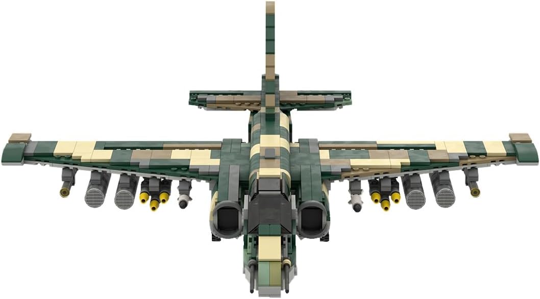 Military Fighter Series Model Block Set, Sukhoi Su-25 Aircraft Model MOC Building Blocks Set, Creative Construction Toy for Adults (900PCS), 93313398611ULADYWV