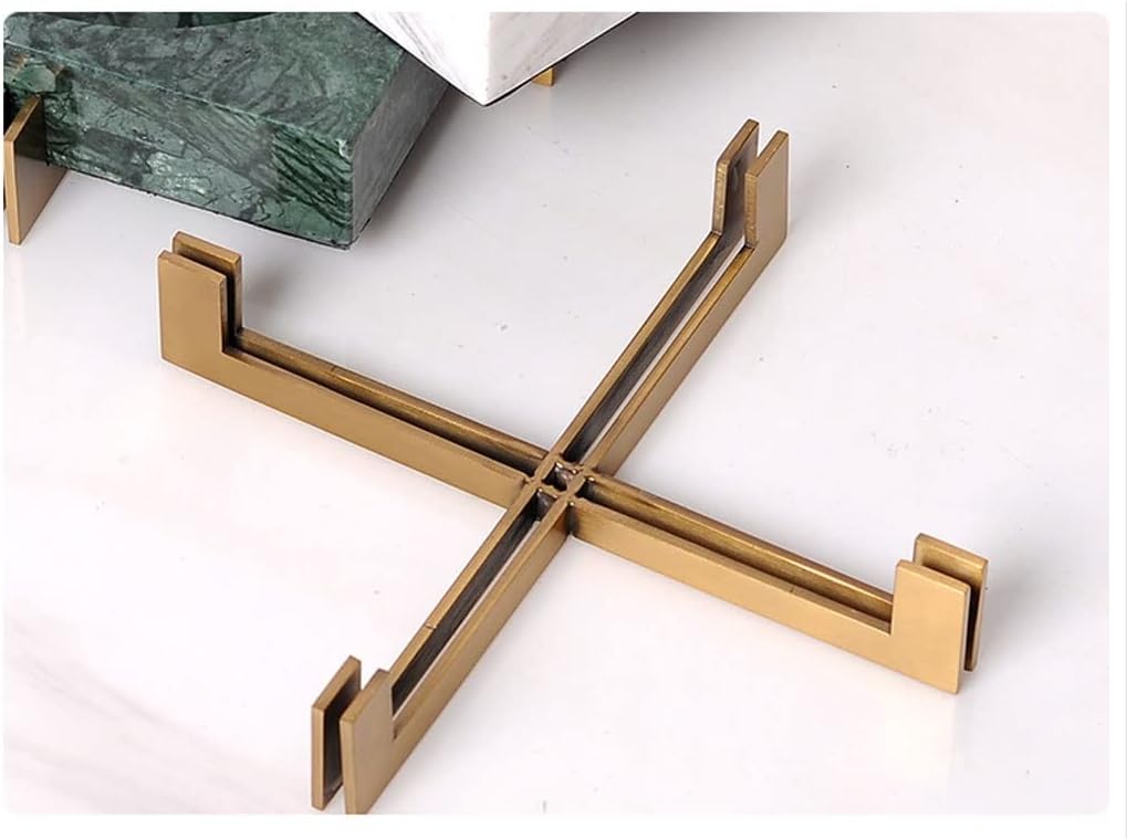 Ashtray Nordic Marble Ashtray with Metal Shelf Ash Tray Living Room Office Cafe Hotel Rooms Ash Holder Gift for Boyfriend Home Ashtrays(White,23.3 * 23.3 * 4cm)