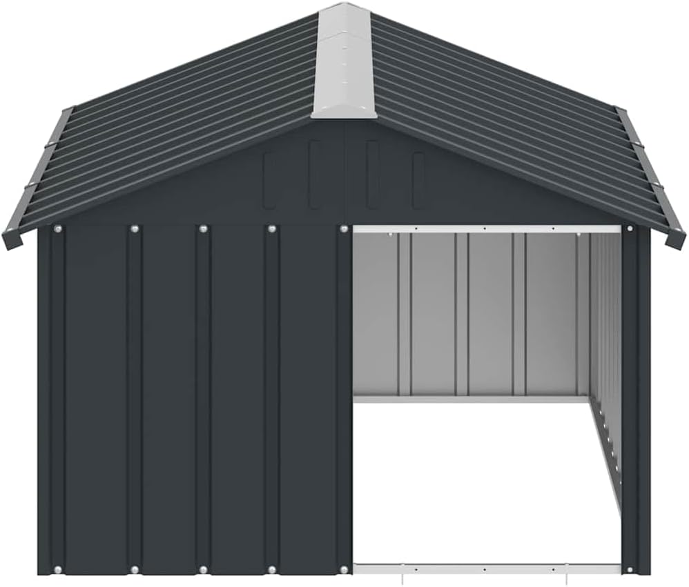 Dog House Anthracite 45.9"x60.2"x32.1" Galvanized Steel Kennel