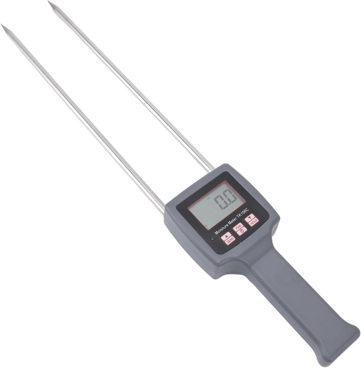 Pilipane Cotton Humidity Meter Portable LCD Digital Display Handheld Cotton Humidity Tester for Cottonseed Cotton ABS Stainless Steel 458mm