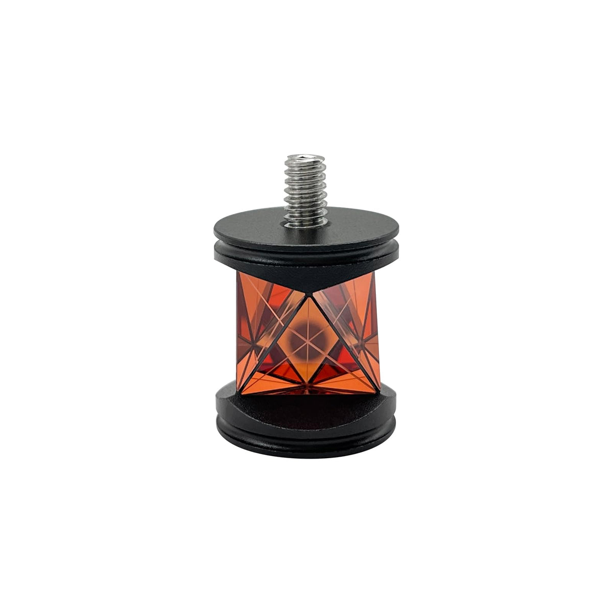 GRZ101 Mini 360 Degree Reflective Survey Prism for Leica Total Station 3cm Mini Prism with 1/4 Thread, 5 Arcsec Accuracy +30mm Constant Copper Silver Coated Survey Reflector (Copper + Silver Mixed)