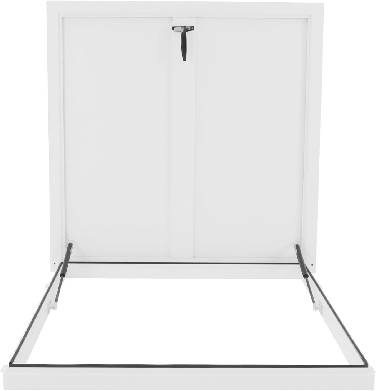 31.5" L X 31.5" W Aluminum Roof Access Hatch, Roof Security Door, Rooftop Hatch Cover Plate for Wellhead Lid, Cellar Cover (White-31.5inch)