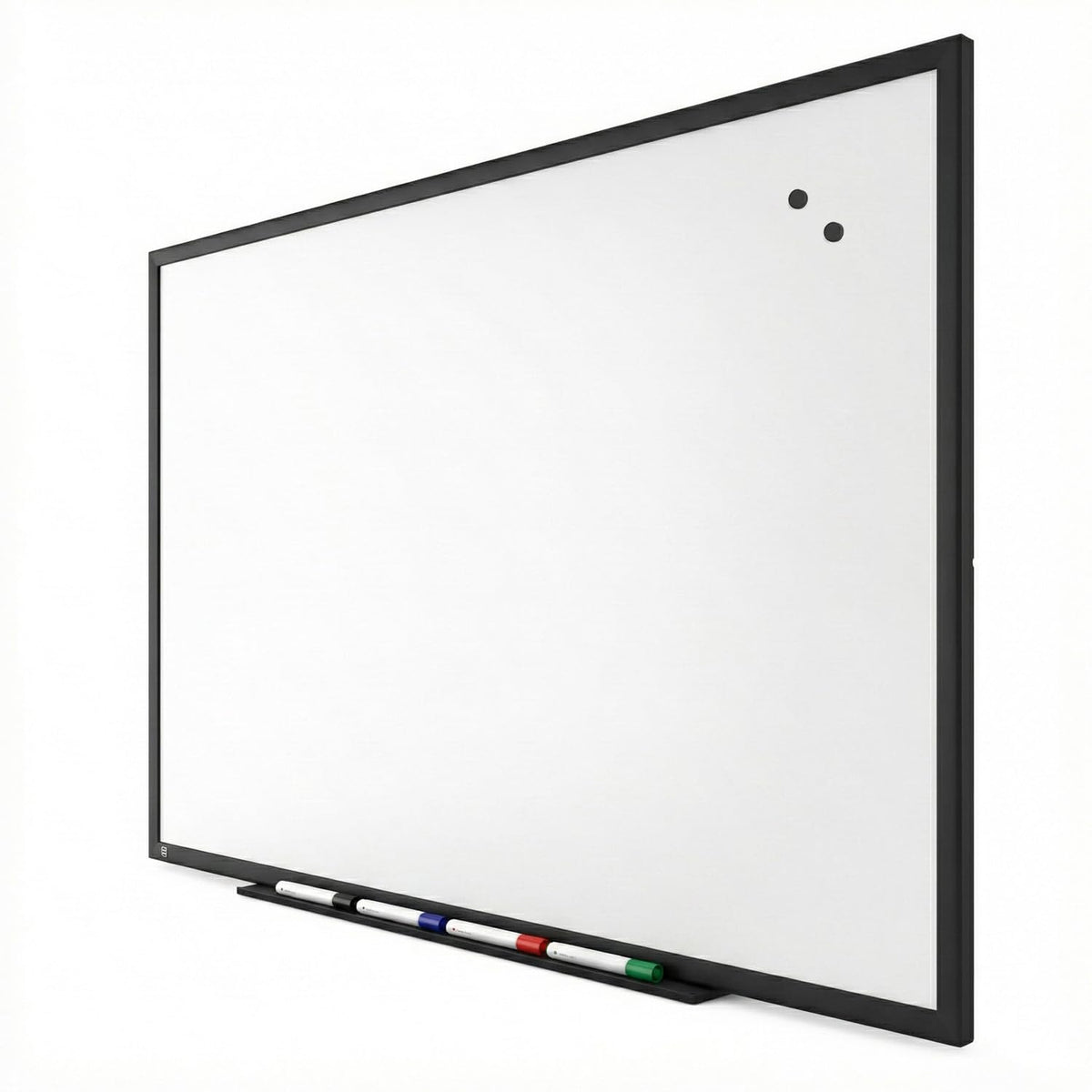TRU RED Magnetic Steel Dry Erase Board, 5 ft x 3 ft, Black Frame