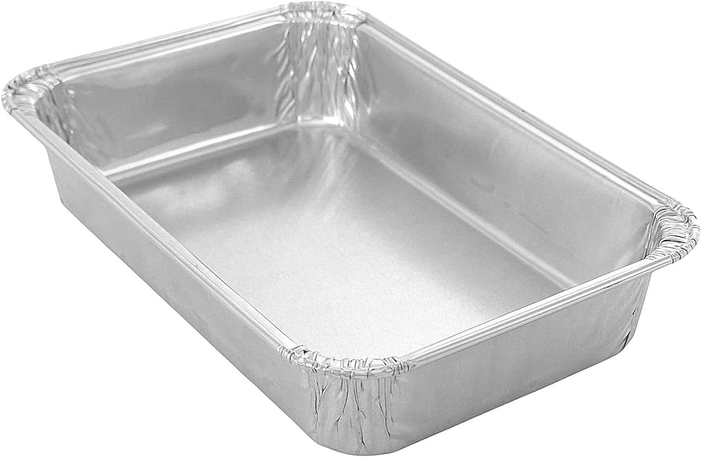 PACTOGO 6" x 4" x 1" Disposable Aluminum Foil Smooth-Wall Oblong Mini Danish Cake Pans - Ideal Baking Tins for Sweets, Coffee Cakes, Danishes, Cookies, Brownies (Pack of 200)