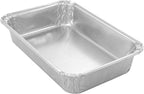PACTOGO 6" x 4" x 1" Disposable Aluminum Foil Smooth-Wall Oblong Mini Danish Cake Pans - Ideal Baking Tins for Sweets, Coffee Cakes, Danishes, Cookies, Brownies (Pack of 200)
