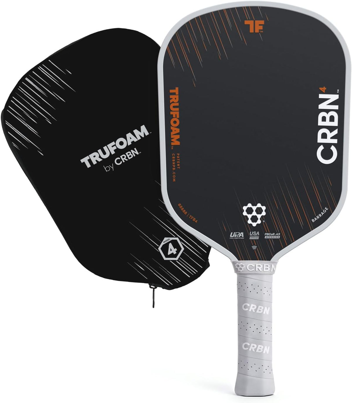 CRBN Pickleball - TruFoam Barrage - Carbon Fiber Pickleball Paddle