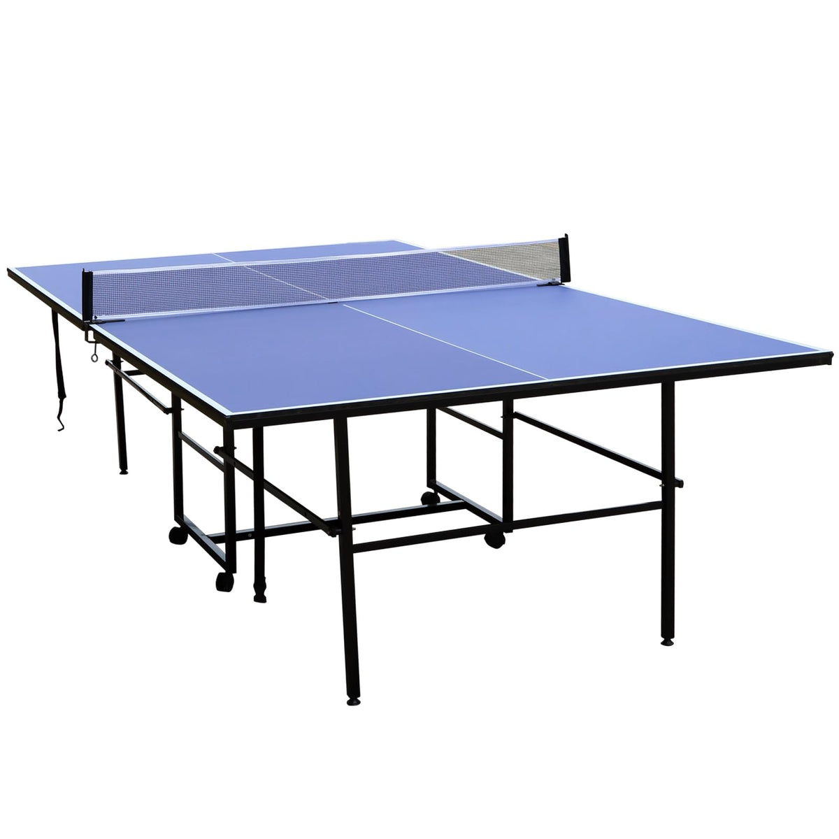 4.5FT/6FT/9FT Ping Pong Table Foldable, MDF Multi-Use Portable Table Tennis Table with Net, Paddles & Balls for Kids Teens Adults Indoor/Outdoor Game - Quick Assembly