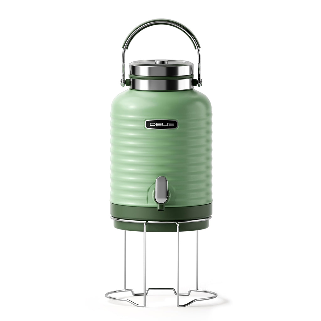 IDEUS Insulated Beverage Dispenser 1.4gal, Drink Container Deep Green