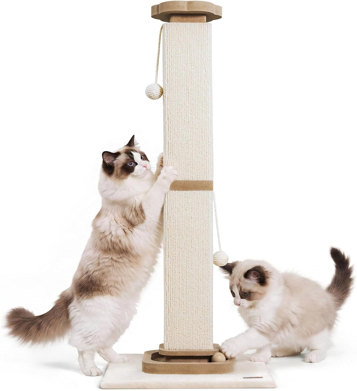 Woochpet 38"Tall Cat Scratching Post with Interactive Cat Toy For Large Cat