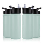 32 oz Insulated Water Bottle Bulk 8 Pack, Stainless Steel Sports Water Bottles with Straw Lid & Wide Mouth Lids, Double Walled Vacuum, Leak Proof, White