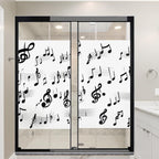 Modern Musical Notes Window Privacy Film 31.5Wx47.2L inch x 2pcs
