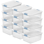 Sterilite Latching Box with Lids for Home and Office, 32 Quart, 6-Pack