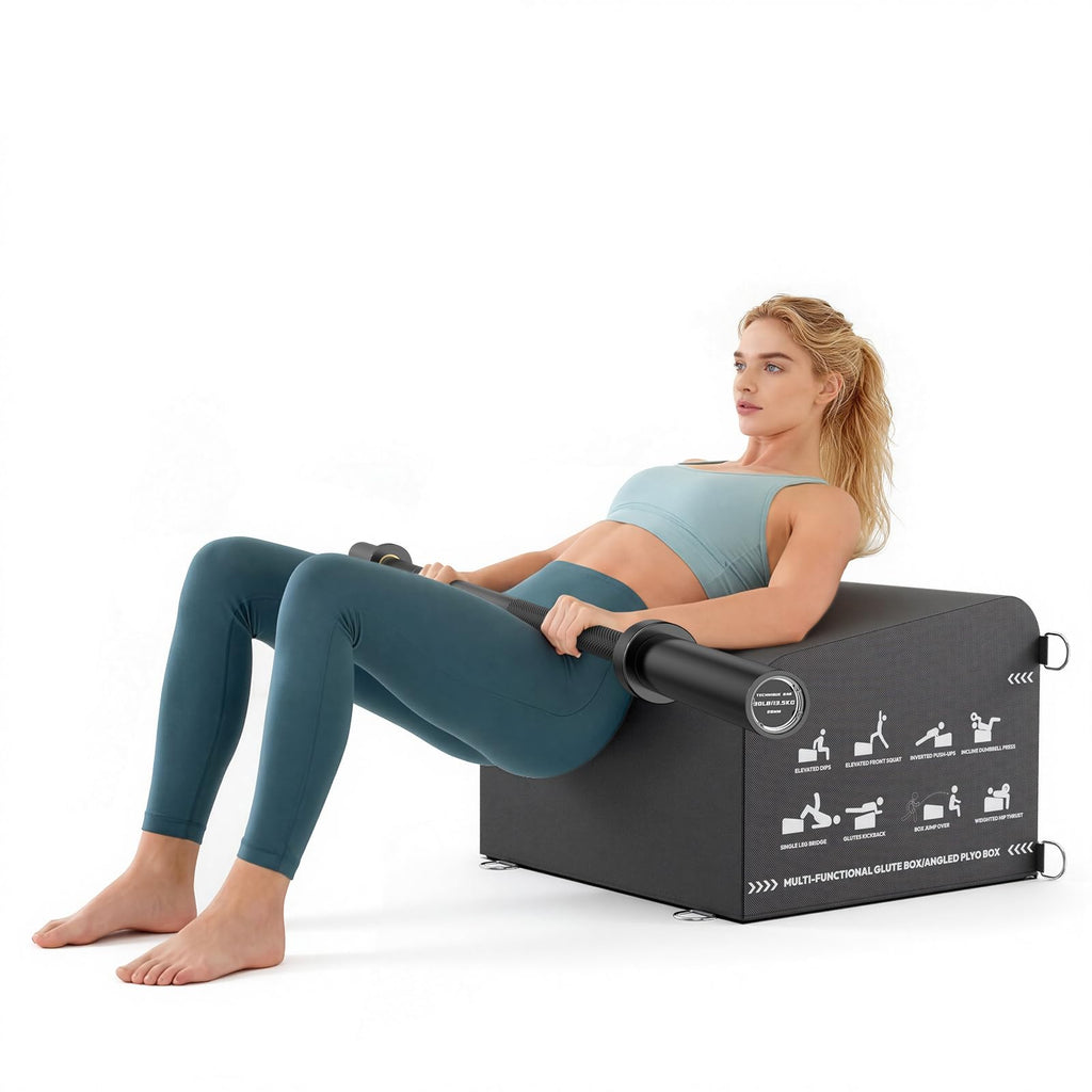 Hip Thrust Box Multifunctional Angled Glute Box for Hip Strength Ab Workout