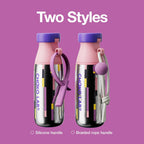 CHAKO LAB Insulated Ti Water Bottle with Two Strap (Purple & Pink)