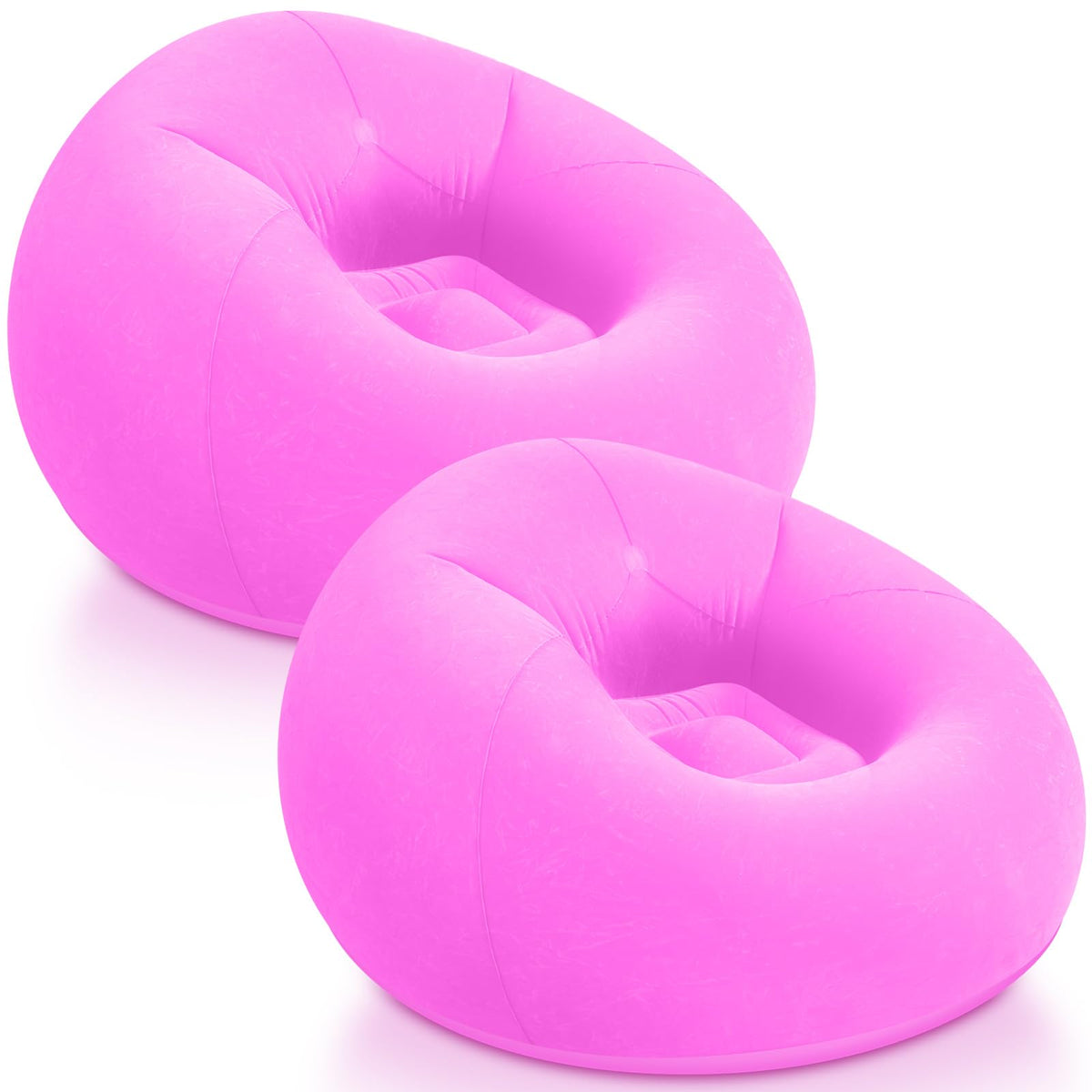 Realspring Inflatable Bean Bag Chairs,Coffee,4 Pcs