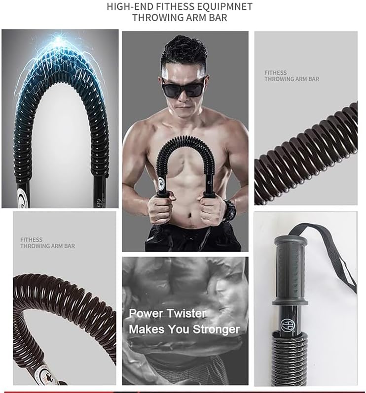 HAOYING Power Twister Bar Arm Shoulder Upper Body Chest Builder Strengthener Spring Exercise Bicep Blaster 20 kg - 110 kg