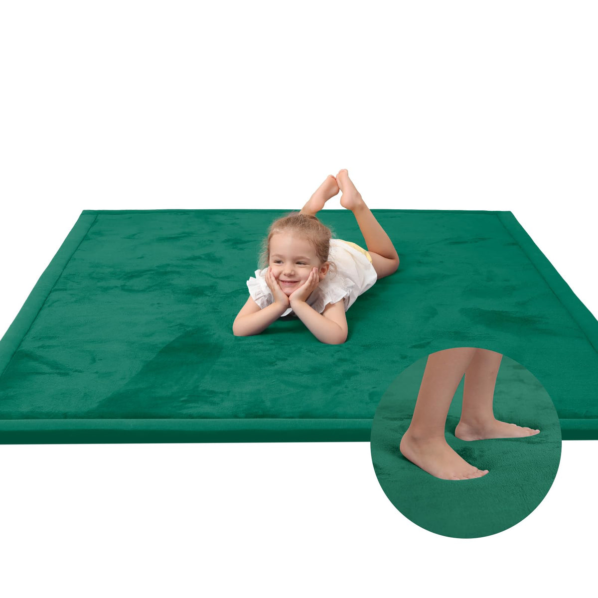 Huloo Sleep Large 1.3" Thick Baby Play Mat for Floor, 79"×59"(Dark Gray)