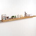 fuqing Live Edge Floating Shelves for Wall, 20 Inch Solid Elm Wood Shelves