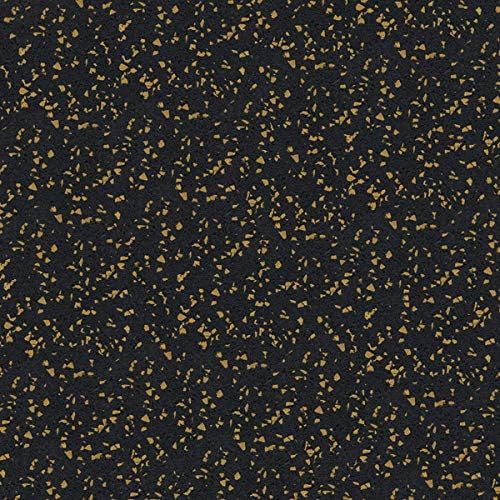 American Floor Mats 3/8in (9mm) Thick 20% Gold 4' x 10' Hi-Color Rubber Rolls (20%), Protective Exercise Mats, Home Gym Rubber Flooring