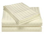 USA RV King Sheet Set in Purple Stripe 400 Thread-Count 100% Egyptian Long Staple Cotton, Sateen Weave for Soft and Silky Feel, Breathable 4-Piece Bedsheet, Elasticized 24'' Extra Deep Pocket