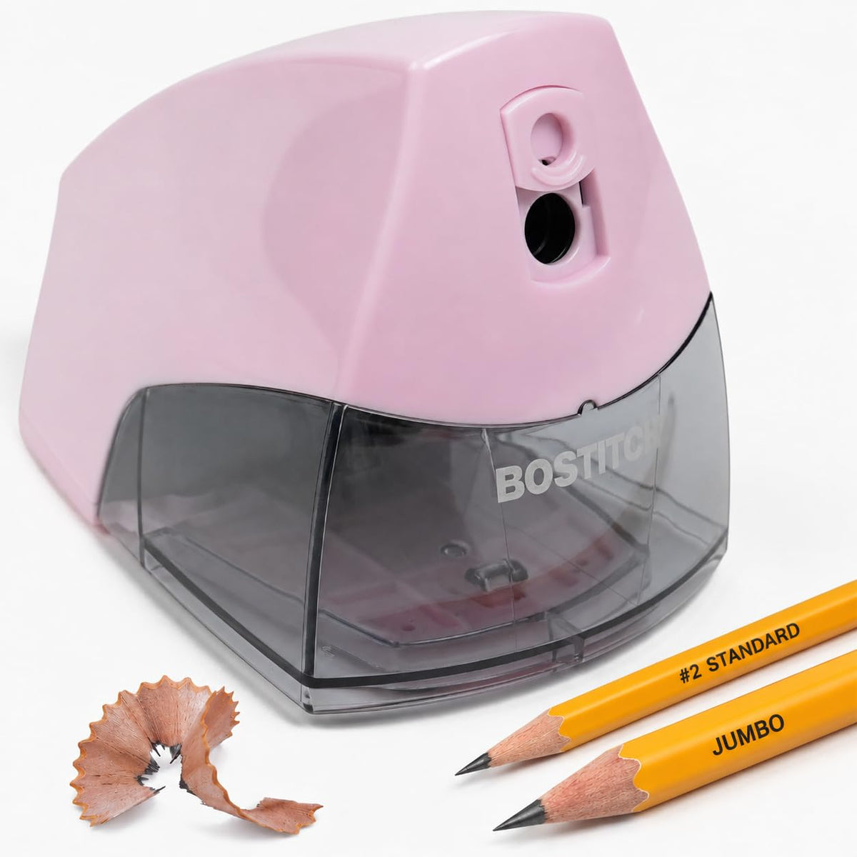 Bostitch Office Electric Pencil Sharpener for Classroom & Desk Use, Heavy-Duty Stall-Free Motor, High-Capacity Shavings Tray, Blue (Pack of 6)