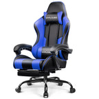 GTPLAYER Gaming Chair, Computer Chair with Footrest and Lumbar Support, Height Adjustable Game Chair with 360°-Swivel Seat and Headrest and for Office or Gaming (Pearl White)