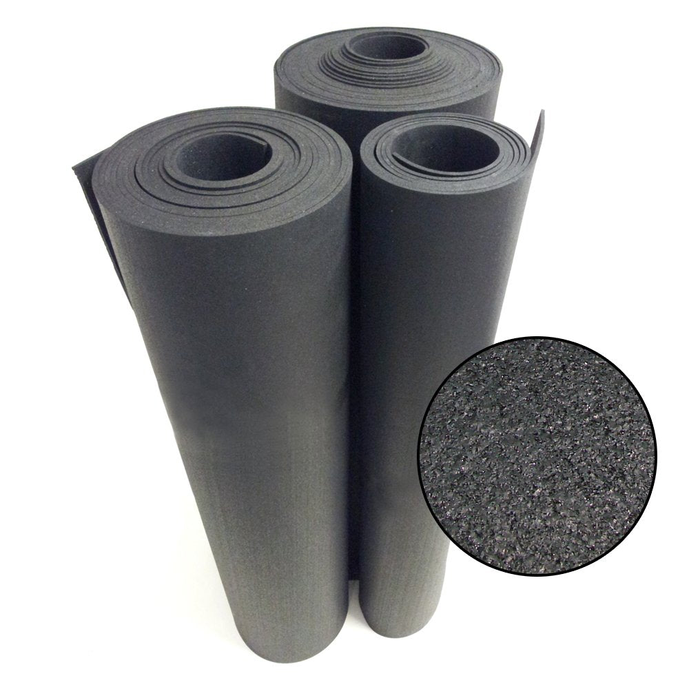 Rubber-Cal Recycled Flooring 3/8 in. x 4 ft. x 8 ft. - Black Rubber Mats