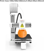 FDM Mini 3D Printer, Frequency Division Multiplexing 3D Printer, Fully Assembled for Beginners, High Precision Printing with TPU PLA (1.75mm), 100X100X100mm (White)
