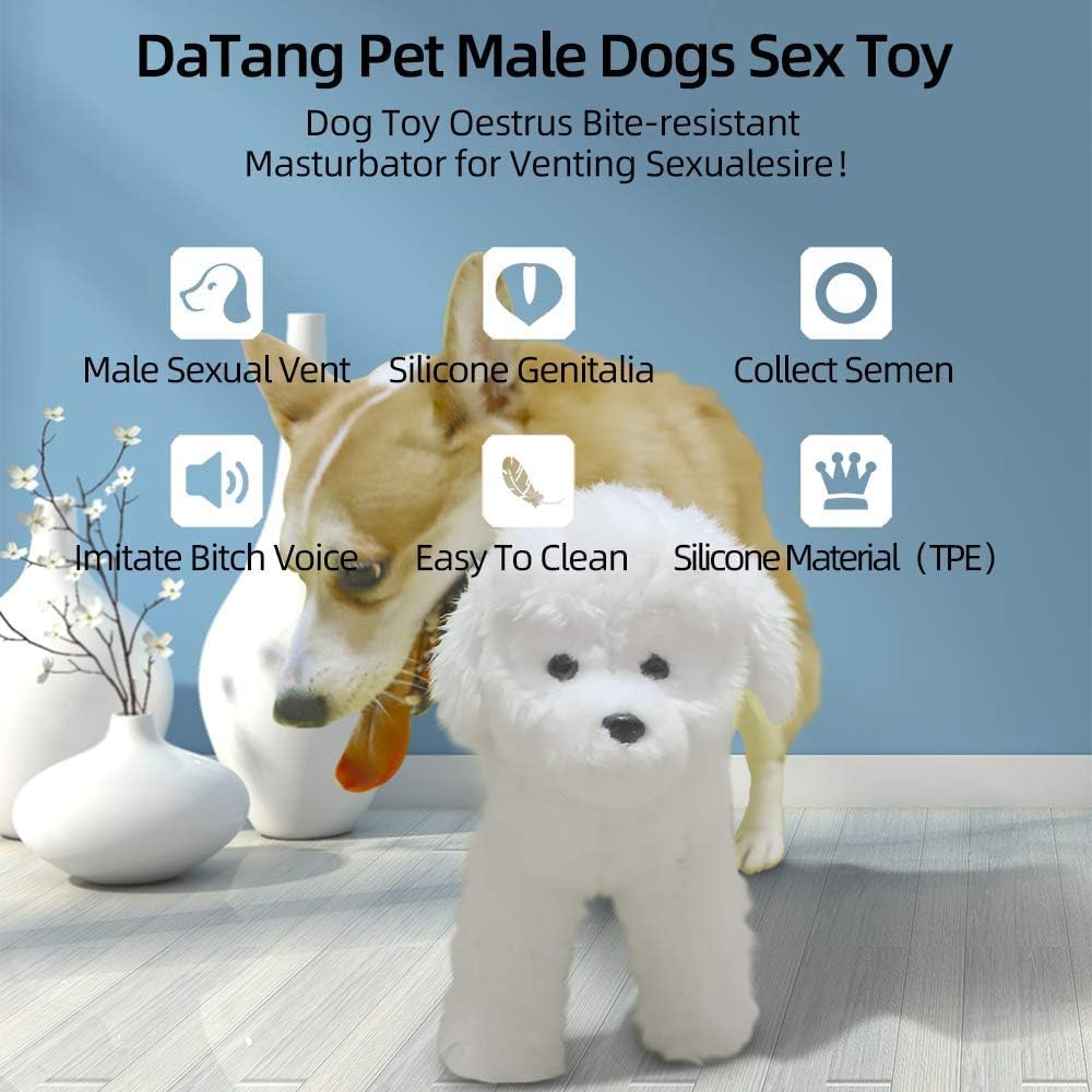 Letalong Male Dog Silicone Mating Toy, Dogs Interactive Sleeping Toys, Pet Dog Partner Toy for Male Estrus, Dog Humping Toy, Dog Sleeping Plush Toy, Pet Estrus Toy, Male Dog Simulation Female Dog